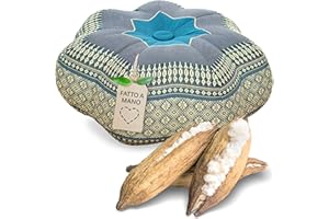 livasia | Piccolo Cuscino zafu | Cuscino da Meditazione | Cuscino Yoga | Cuscino Relax Cuscino da Pavimento in kapok