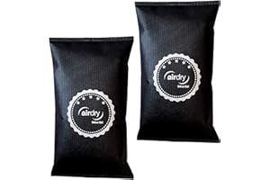 Thomar airdry Silica Gel | Auto-Entfeuchter | 1,5 kg (2 x 750 g) Entfeucher Kissen mit Silicagel | Luftentfeuchter | Schwarz