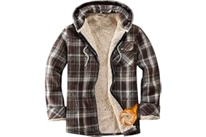 CSYX Damen Sweatjacke Karierte Fleecejacke Gefüttert Winterjacke Warme Zipper Hoodie Plüschjacke mit Kapuze Sherpa Teddy Jacke Kapuzenjacke Übergangsjacke Große Größen mit Taschen Flauschig Sweatshirt