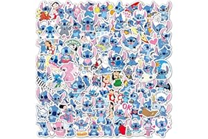 Canverlens Stitch Lot de 100 autocollants pour adultes, voiture, ordinateur portable, bouteille d'eau, autocollants pour adolescents, autocollants mignons