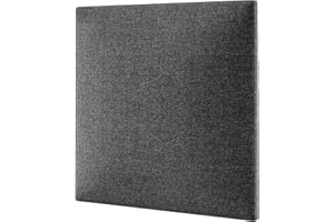 ‎MOLLIS HOMELIKE INTERIORS MOLLIS Polsterplatte, Rechteckiges & Dekoratives Wandpaneel, Geeignet als Bettkopfteil oder Aufprallschutz, Reduziert Schall & Verbessert Akustik, aus Schaumstoff, 30 x 30 cm, Graphit