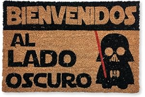 KOKO DOORMATS Felpudo Entrada casa Original, Fibra de Coco y PVC, Felpudo Exterior Bienvenido al Lado Oscuro, 40x60cm | Alfombra Entrada casa Exterior