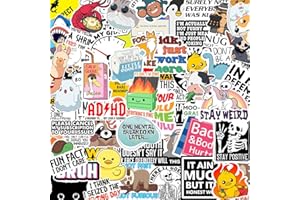 Mrltau Lot de 130 Autocollants Amusants, Matériau PVC Imperméable, Autocollants Sympas Et Drôles pour Adultes, Idéal pour Bouteilles d'eau, Ordinateurs Portables, Voitures Et Plus