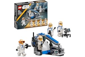 LEGO 75359 Star Wars Pack de Combat des Clone Troopers de la 332e Compagnie d’Ahsoka, Jouet à Construire The Clone Wars avec Véhicule Speeder Lance-Tenons et Minifigurines, Cadeau Enfants Dès 6 Ans