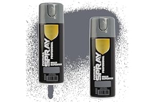 Etrexonline Pintura Spray Multicolor Profesional | 400ml | Adecuado para Metal, Madera & Plástico | Color Gris Perla | Secado Rápido | Paquete de 2