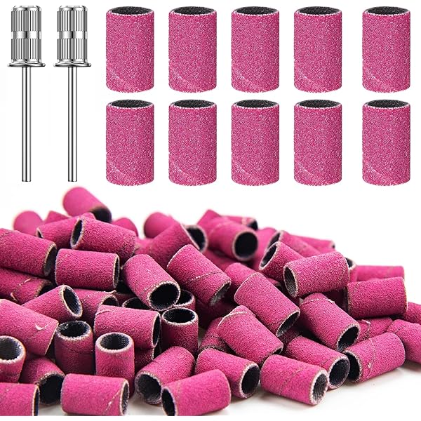 100 Nastri Abrasivi Manicure + 2 Punte Trapano - Per Limaggio Unghie, Grana 180 - Foto 2