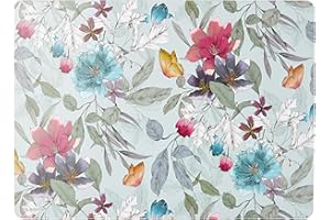 CREATIVE TOPS Platzsets mit Schmetterlingsmotiv, rechteckig, mit Kork-Rückseite, Mehrfarbig, 40 x 29 cm