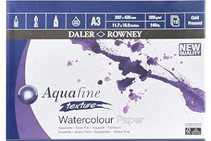 DALER ROWNEY Daler-Rowney Aquafine - Bloc aquarelle 12 feuilles A3 - 300g/m² - grain fin