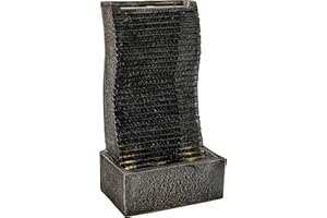 STILISTA Fontana da giardino WATERFALL 49 x 28 x 20 cm, con illuminazione a LED, inclusa pompa