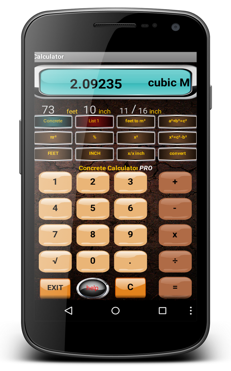 Concrete Calculator FREE Amazon.de Apps & Spiele