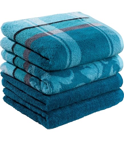 PARK&OZ Turkish Cotton Towels - 6 Pack, Lightweight, Quick Dry, Oversized, Mint Color