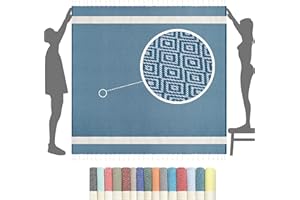 FLORA FURORA Ręcznik Plażowy, bawełna 200x200 cm duży | Fouta Ręcznik & Koc: kompaktowy, długi lekki cienki | koc piknikowy, hammam ręcznik sauna ręcznik, panie mężczyźni