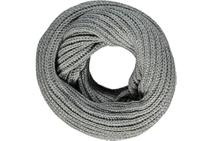 Giorgio Rimaldi Bufanda de tubo para hombre y mujer - 35 x 50 cm - Bufanda de bucle de punto - Bufanda de invierno de color sólido - Cálida y suave