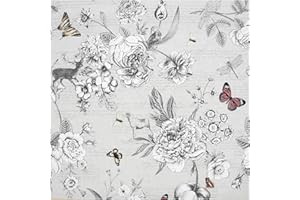 Superfresco Easy Victoria Grey and White Floral Wallpaper (was £17.99)