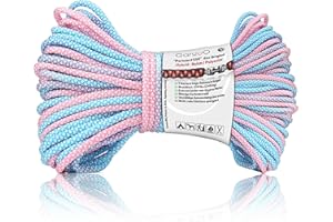 Ganzoo Paracorde 550, 4mm Corde Arc-en-Ciel, 30 Mètres, Nylon/Polyester, Type 3-7 brins intérieurs, Corde d'extérieur, pour Bracelet, Laisse, Collier, Rainbow, Arc-en-Ciel Pastel Diamond