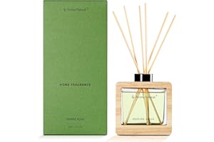 Aroma Naturals Difusor de Carrizo, Juego de Difusor de Fragancias con Varillas, Juego de Difusor de Carrizo de Aceite Perfumado para el Hogar, 100 ml (Marine Aqua)