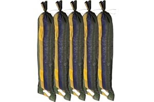 Miko® 5 STK. Sandsäcke - Sandsack Hochwasserschutz – Silosandsäcke ungefüllt – Silosäcke Wassersperre Hochwasser (25 x 100 cm) NEU mit Zugband und Zwei Tragelaschen