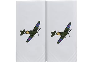 MANDITTIONS Boxed Set of Embroidered Cotton Handkerchiefs with Country or Sport Motifs