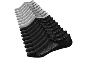 Ueither Calcetines Cortos Hombre Invisibles Respirable Calcetines tobilleros Algodón Antideslizantes