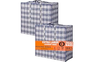 HENKI 140L XXXL Extra Groß Aufbewahrungstasche Storage Bag, Umzugtasche, Jumbo Karton Travel Organizer, Reißverschluss Garment Bag, 20 kg Einkaufstasche Kleidung Decken Kissen 80x60x30cm