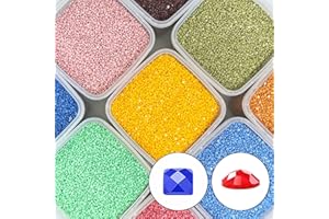 CARSILERS Carré Perles de Peinture Diamant 3760,Diamond Painting de Rechange pour Forets Manquants,Perles de Remplacement Rechange pour Pierres Précieuses,Perles à Broder,3500 Pièces