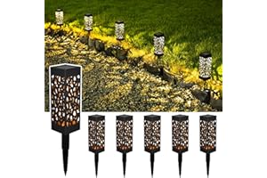 GIGALUMI Solarlampen für Außen Garten, Solarleuchten Garten,Solarlampen für Außen Wasserdichte, 6 Stück,Warmweiße Solarlampen für Garten, Rasen, Terrasse, Hof, Auffahrt