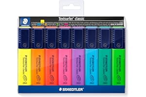 STAEDTLER 364 WP8 Textsurfer Classic Highlighter Pen - Assorted Colours (Wallet of 8)