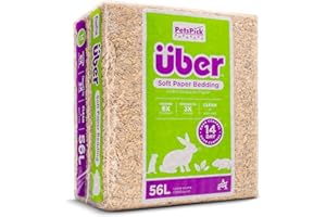 PETSPICK Uber Soft Paper Pet Bed para Animales pequeños, Naturales, 56 l