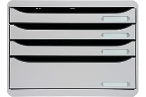 Exacompta 315740D BIG-BOX PLUS orizzonte OFFICE 4 cassetti Grigio luce
