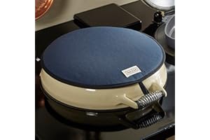 BLAKE & BULL Insulated hob Cover Chef's pad for use with Aga Range cookers - 'Blue' Design. Made in The UK with 100% Cotton. Insulated Design. Includes Hanging Loop.