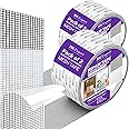HKEXPORT Mosquito net patch repair Tape, Window Screen Repair Tap, Strong Adhesive & Waterproof Window Mosquito net Covering Mesh Tape for Door Tears Holes Screen Patch Repair (Pack of 2 (Net Tape))