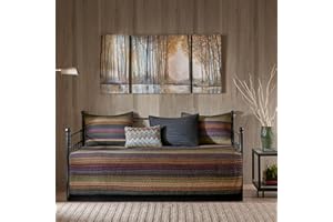 Madison Park All Season Bedding Set with Bedskirt, Matching Shams, Decorative Pillow, Cotton, Multicolor, Twin