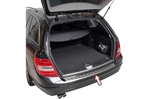 ‎RECAMBO Ladekantenschutz Edelstahl CHROM kompatibel für MERCEDES C-KLASSE, S204 T-MODELL |2007-2015 | premium Qualität von RECAMBO