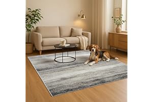 ‎OKU-TEX oKu-Tex Teppich Wohnzimmerteppich [80x150 cm] weicher Kurzflor beige Melange - Beiger Teppich für das Wohnzimmer - Carpet Living Room - Modernes meliertes Design - Deutsche Marke