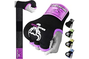 BEAST RAGE Guantes de Boxeo de Gel para Manos Mixtas, 75 cm de Largo, Acolchados, elásticos, rápidos, para Entrenamiento de Muay Thai, Vendas UFC para Hombres, Mujeres y niños