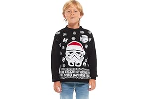 HSA Pull de Noël tricoté unisexe pour enfants de 2 à 14 ans Motif elfe de football