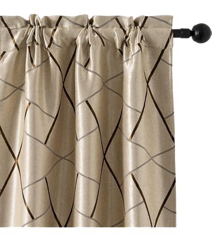 heimtexland ® Tenda con Occhielli, in Tinta Unita, Opaca ma traslucida, 245 x 140 cm, in Microfibra, con Bellissimo Effetto Leggero – Tenda Marrone Chiaro Typ117