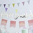 Ginger Ray Gold Designer Happy Birthday Bunting Banner Decoration Pick & Mix