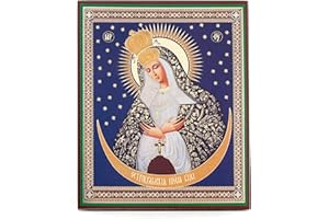 NKlaus Der Barmherzigen Muttergottes, Ostrobrama Holz Ikone 10x12cm christlich 13922