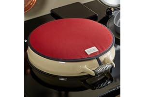 BLAKE & BULL Insulated hob Cover Chef's pad for use with Aga Range cookers - 'Red' Design. Made in The UK with 100% Cotton. Insulated Design. Includes Hanging Loop.
