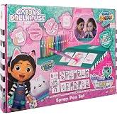 Gabby's Dollhouse - Spray Pen Set Desktop Box (GD23368) - Spray Pen Kit for Coloring and Drawing - 12 Blower Pens and 16 Sten