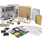 KreativeKraft Scrapbook Accessories Kit with Scrapbooking Supplies, Over 60 Creative Items Including Stickers, Glitter Glue P