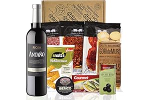 ‎DETAPASBOX Präsentbox - Tapas-Abend für Zwei I Tapas I Geschenk für Feinschmecker und Spanienfans | Spezialitäten aus Spanien | Geschenk für Männer & Frauen