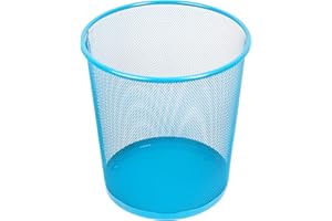 Leviatan Corbeille à Papier en Treillis Métallique | Poubelle de Bureau Poubelle à Papier | Parfait pour la Maison, le Bureau ou L'école | 266 x 218 x 280 mm, 12 L | Bleu