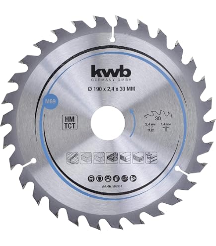 FERM Präzisionssägeblatt 44T HSS – Für Mini-Kreissäge CSM1043, Für PVC, Aluminium, Kupfer