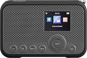 Sangean WFR-39 Radio por Internet con Dab+, FM, WiFi Gris-Negro