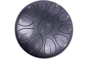 QURYGIN 16,5x18,5cm Regentrommel Instrument - Zungentrommel Für Kinder, Handtrommel Musikalisches Drum, Steel Tongue Drum Regentrommel, Wasserdichte Rain Drum Outdoor Für Meditation Yoga Klangheilung