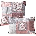 THL Cushion Cover Printed Patchwork Traditional Vintage Design Sofa Bed Cushion Case Square and Rectangle (CC FineDecor, Pair 17 x 17 Inch)