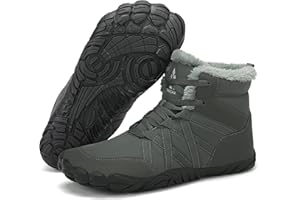 Mishansha Buty na boso, zimowe, z ciepłą podszewką, buty zimowe dla kobiet i mężczyzn, rozm. 36-48 EU