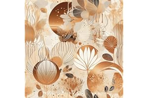 LZH-LP Carta da Parati Autoadesiva, 44x600CM Floreale con Intrecci Floreali Astratti Pellicola Decorativa Rimovibile Floreale Leggera